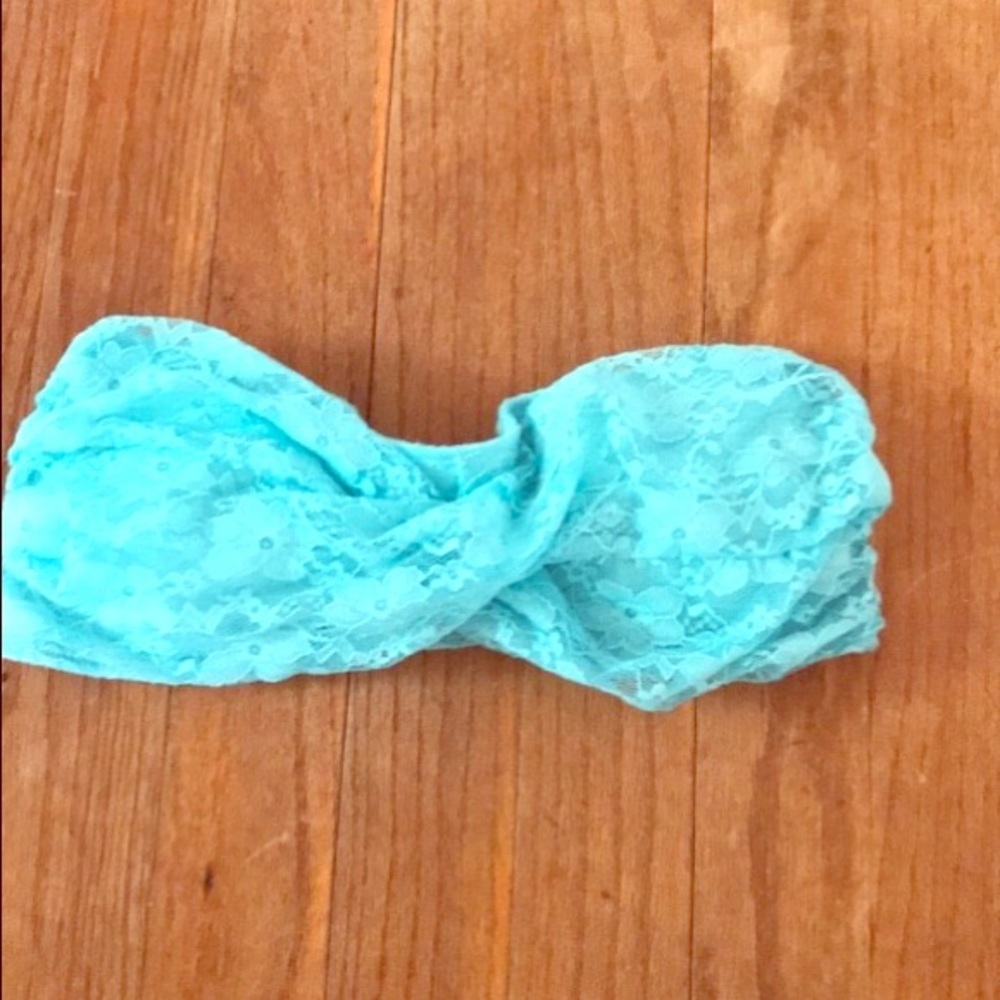 Blue lace bralette
